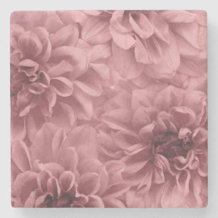Posavasos De Piedra Clúster de Flores de Mauve Dahlia