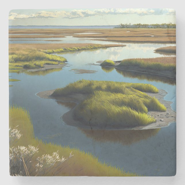 Posavasos De Piedra Coastal Tranquility (Anverso)