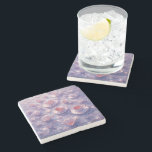 Posavasos De Piedra Coaster<br><div class="desc">Monstruo con imagen de tazas de té con forma de corazón</div>