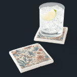 Posavasos De Piedra Coaster<br><div class="desc">Flores estampadas. Colores naturales</div>