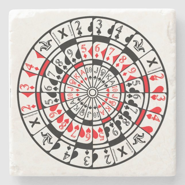 Posavasos De Piedra Coaster Dartboard Card Design (Anverso)
