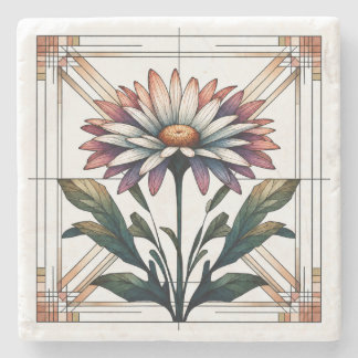 Posavasos De Piedra Coaster de piedra Art Deco Daisy