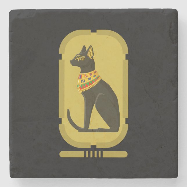 Posavasos De Piedra Coaster de piedra Bastet (Anverso)