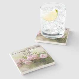 Posavasos De Piedra Coaster de piedra Camina por Fe