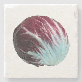 Posavasos De Piedra Coaster de piedra con radicchio