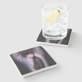 Posavasos De Piedra Coaster de Piedra Diva Cósmica Resplandor Estelar