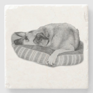 Posavasos De Piedra Coaster Easy Days, Quiet Dog