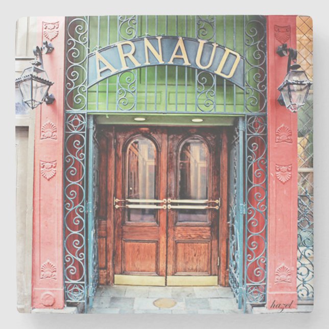 Posavasos De Piedra Coaster, el restaurante de Arnaud, (Anverso)