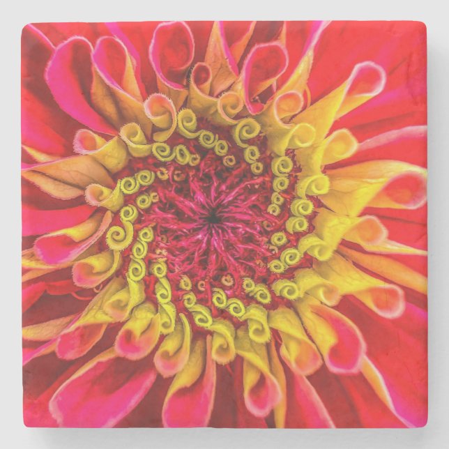 Posavasos De Piedra Coaster, floral design (Anverso)