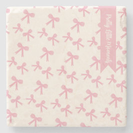 Posavasos De Piedra Coaster Sueños de Lazo Rosa