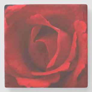 Posavasos De Piedra Coastercino de la Rosa Roja