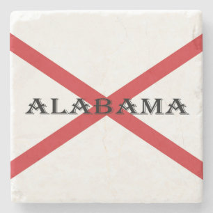 Posavasos De Piedra Coasterisco de alabama y bandera