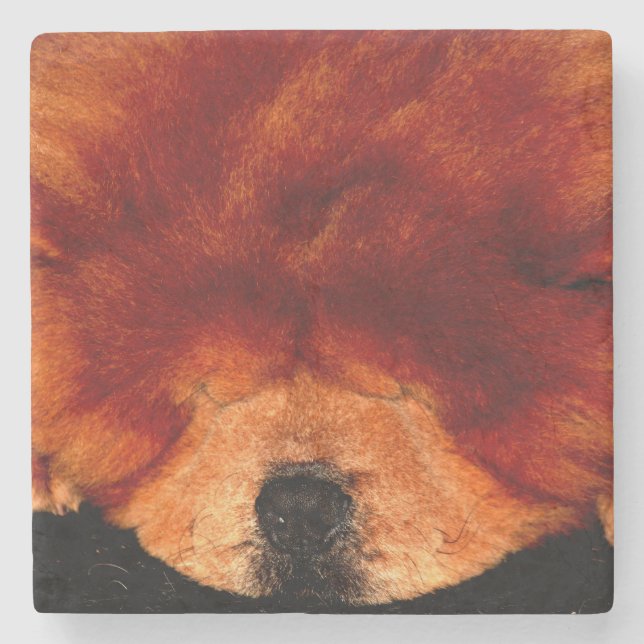 Posavasos De Piedra Coasterisco de Chow Chow para dormir (Anverso)