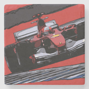 POSAVASOS DE PIEDRA COCHE DE RAZA ROJA - PASIÓN