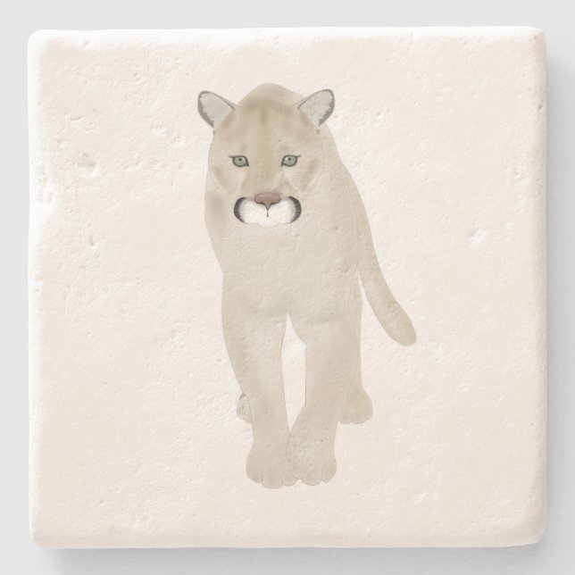 Posavasos De Piedra Cocina de piedra de Cougar (Anverso)