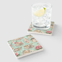 Cocina vintage con pintura de acuarela rústica Azu