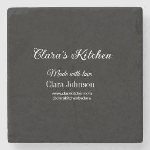 Posavasos De Piedra cocinero de cocina añade el detalle del nombre del