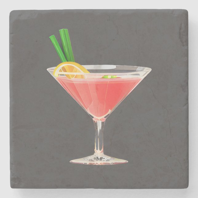 Posavasos De Piedra Cóctel clásico (Anverso)