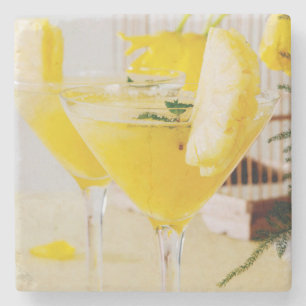 Posavasos De Piedra Cóctel de Fresca de piña y jengibre