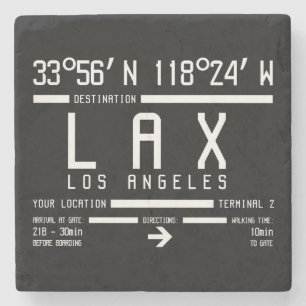 Posavasos De Piedra Código del Aeropuerto de Los Ángeles