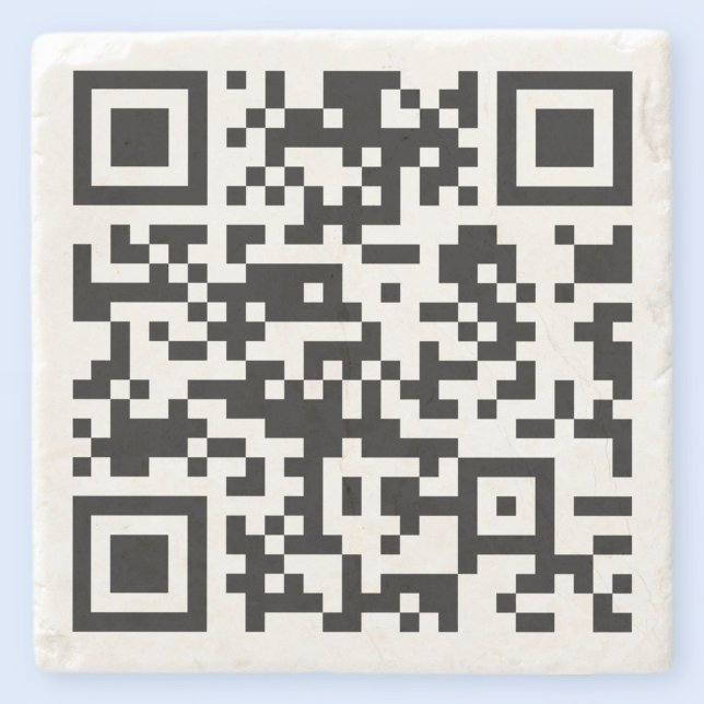 Posavasos De Piedra Código QR creado al instante (introduciendo su URL (Subido por el creador)