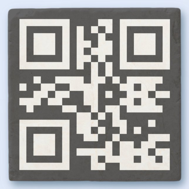 Posavasos De Piedra Código QR creado al instante (introduciendo su URL (Subido por el creador)