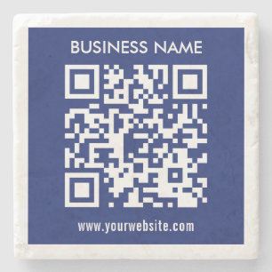 Posavasos De Piedra Código QR editable (generado instantáneamente)   A