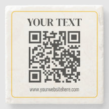 Código QR editable y texto con borde de oro amaril
