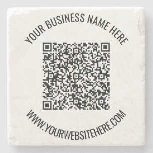 Posavasos De Piedra Código QR y texto Personalizado profesional person