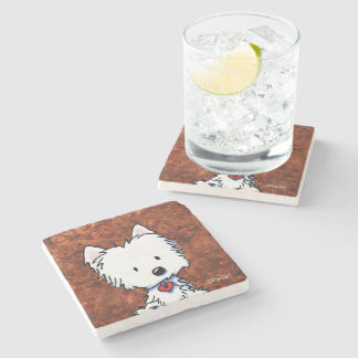 Posavasos De Piedra Coffee Lover Westie Stone Coaster