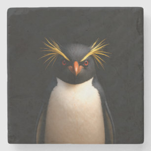 Posavasos De Piedra Cojin de piedra Black 4 Luxe con pingüino Rockhopp