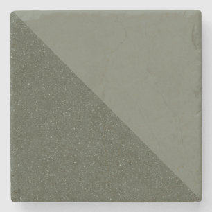 Posavasos De Piedra Cojin de Piedra Hendida Verde Musgo