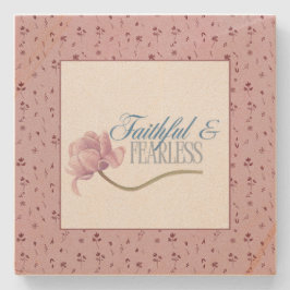 Posavasos De Piedra Cojín decorativo de diseño de tipografía sin miedo