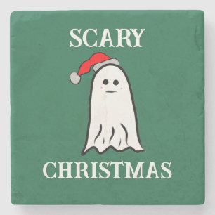 Posavasos De Piedra Cojín decorativo fantasma de Navidades aterradores