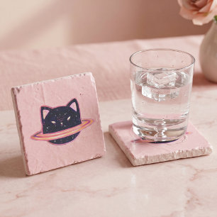 Posavasos De Piedra Colector de Piedra del Planeta Gato