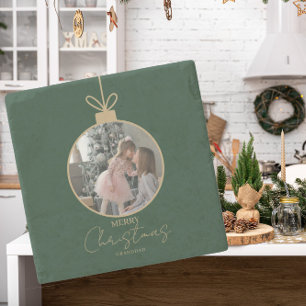 Posavasos De Piedra colgante personalizado de fotos Feliz Navidad