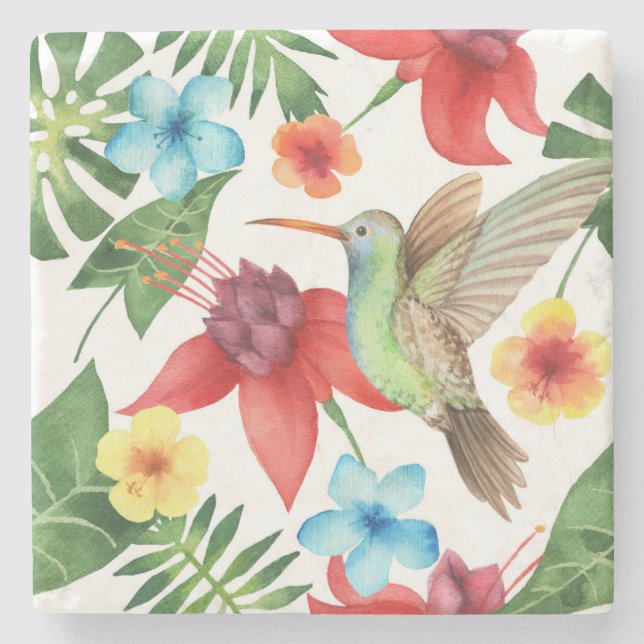 Posavasos De Piedra Colibrí tropical 2 (Anverso)