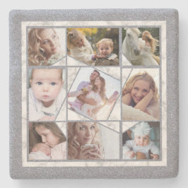 Posavasos De Piedra Collage de fotos familiar 9 imágenes de Instagram|