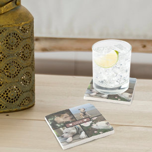 Posavasos De Piedra Collage de Fotos Moderno Agrega Tu Foto