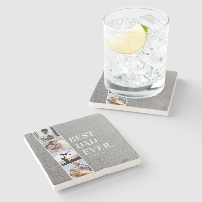 Posavasos De Piedra Collage de fotos moderno de tira de película mejor (Lateral)