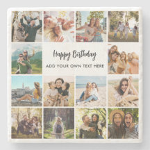 Collage de fotos personalizadas de feliz cumpleaño