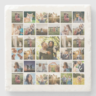Posavasos De Piedra Collage de fotos personalizado