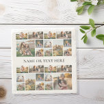 Posavasos De Piedra Collage de fotos personalizado<br><div class="desc">Crea tu propia montaña rusa personalizada de piedra fotográfica</div>