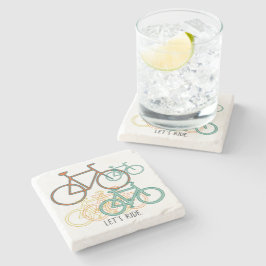 Posavasos De Piedra Collage en bicicleta Vamos a viajar