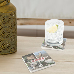 Posavasos De Piedra Collage moderno para agregar tu foto