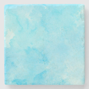Posavasos De Piedra Color de agua azul claro- Estilo sereno