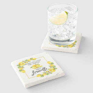 Posavasos De Piedra Color de agua de guiño Limoncello