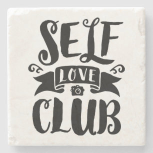 Posavasos De Piedra Color de fondo del club de amor propio