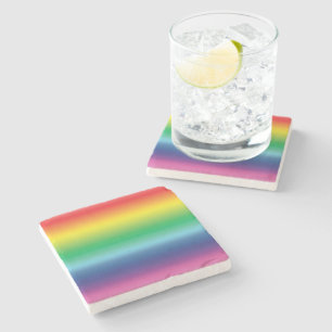 Posavasos De Piedra color de la bandera arcoiris de orgullo lgbt lgbtq