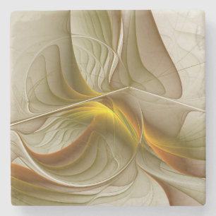 Posavasos De Piedra Colores de metales preciosos, arte fractal abstrac
